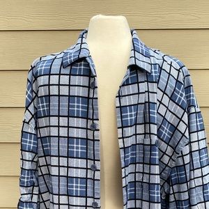 Checkered Button Up Tee